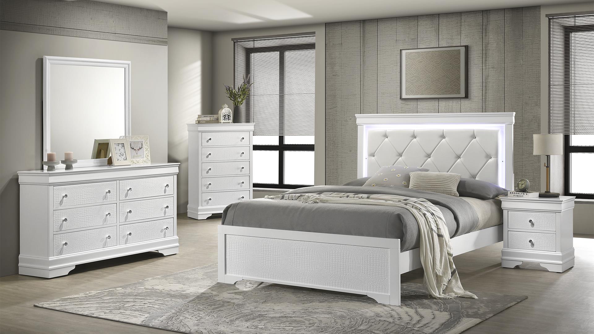 Blaze King 5PC Bedroom Set in White