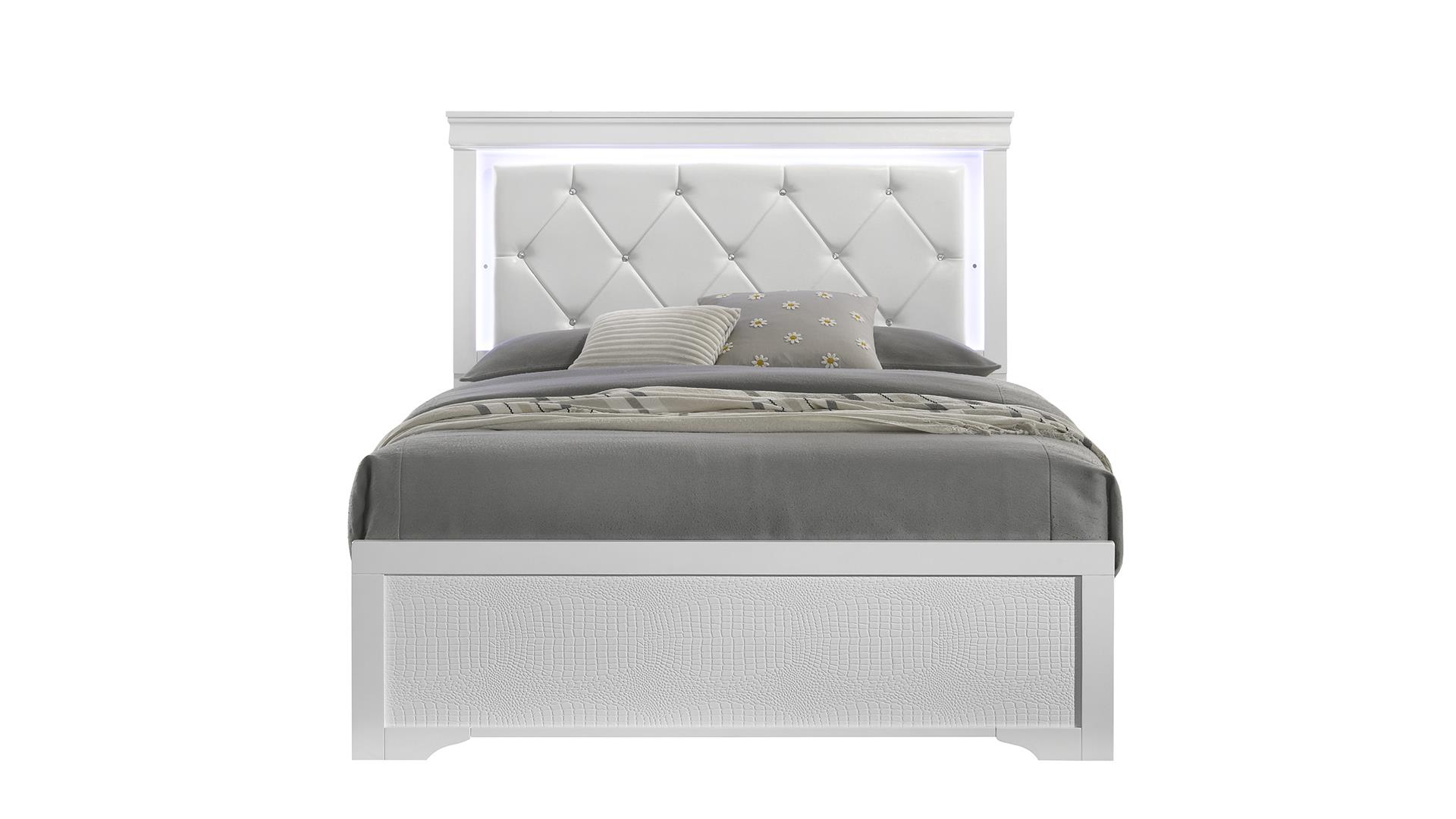 Blaze Queen Bed White