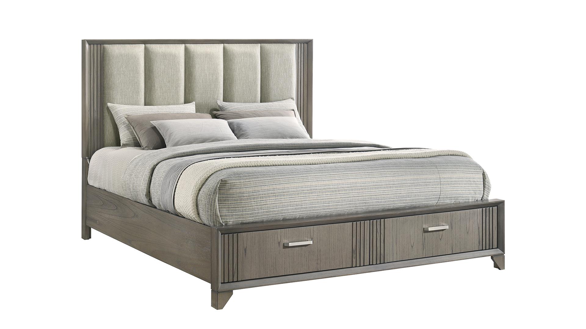 Hugo King Storage Bed Gray