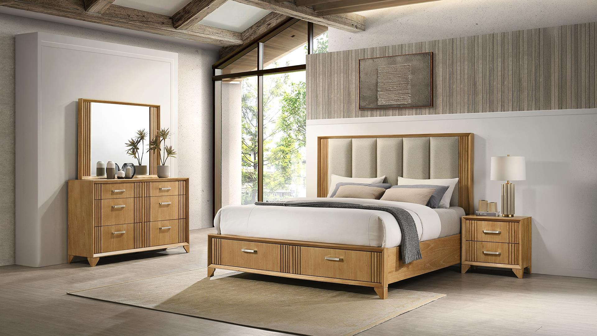 Hugo Queen 4 Pc Bedroom Set Natural