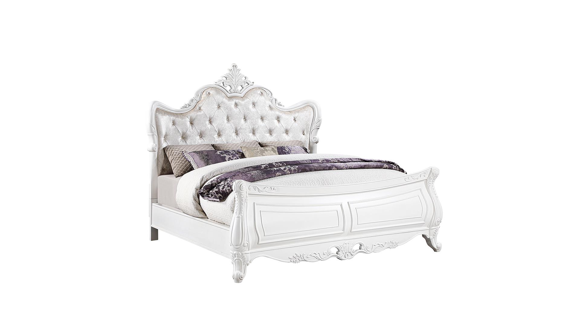 Opulence King Bed White